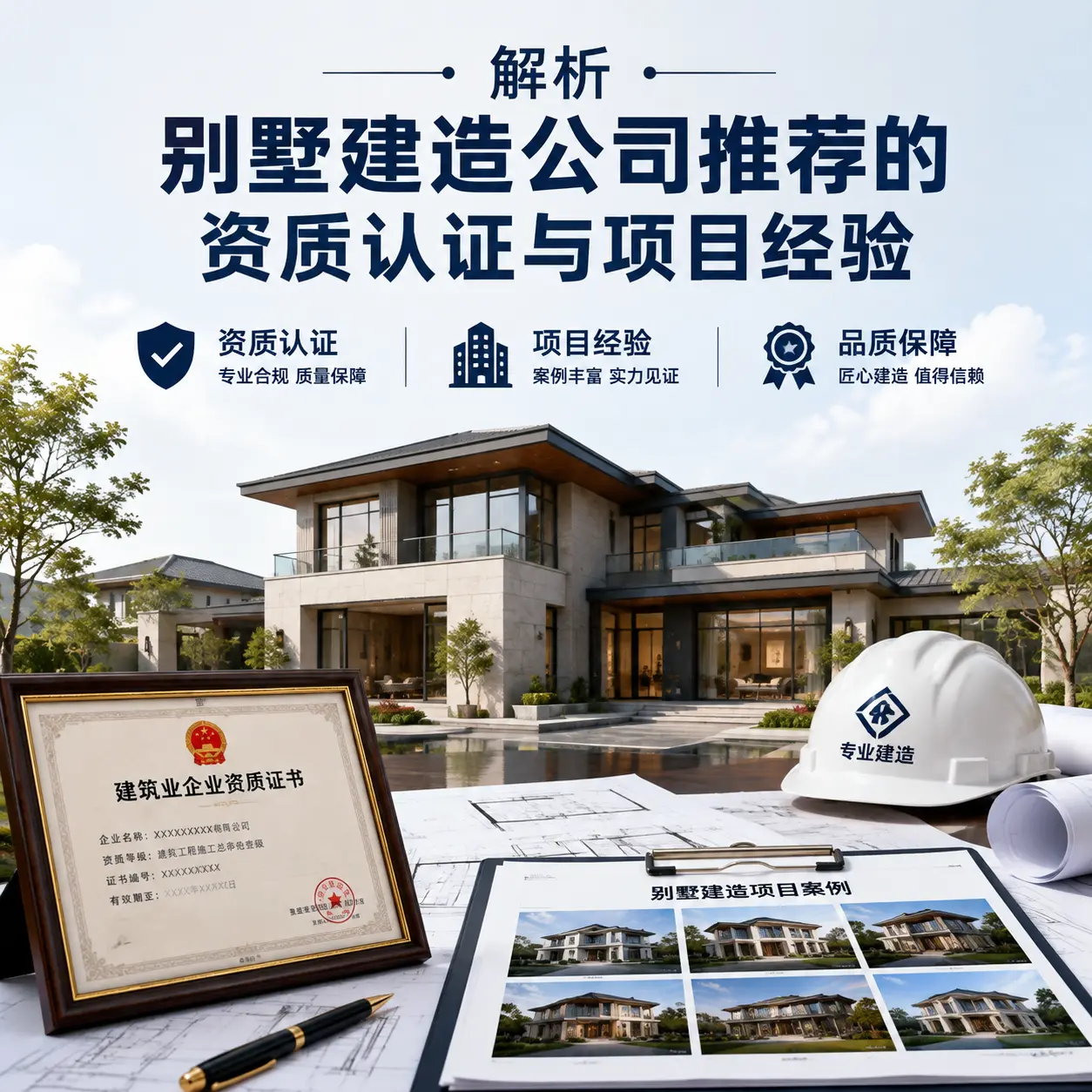 解析 云岩 别墅建造公司推荐的资质认证与项目经验