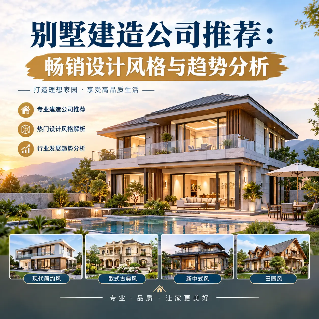 别墅建造公司推荐： 云岩 畅销设计风格与趋势分析