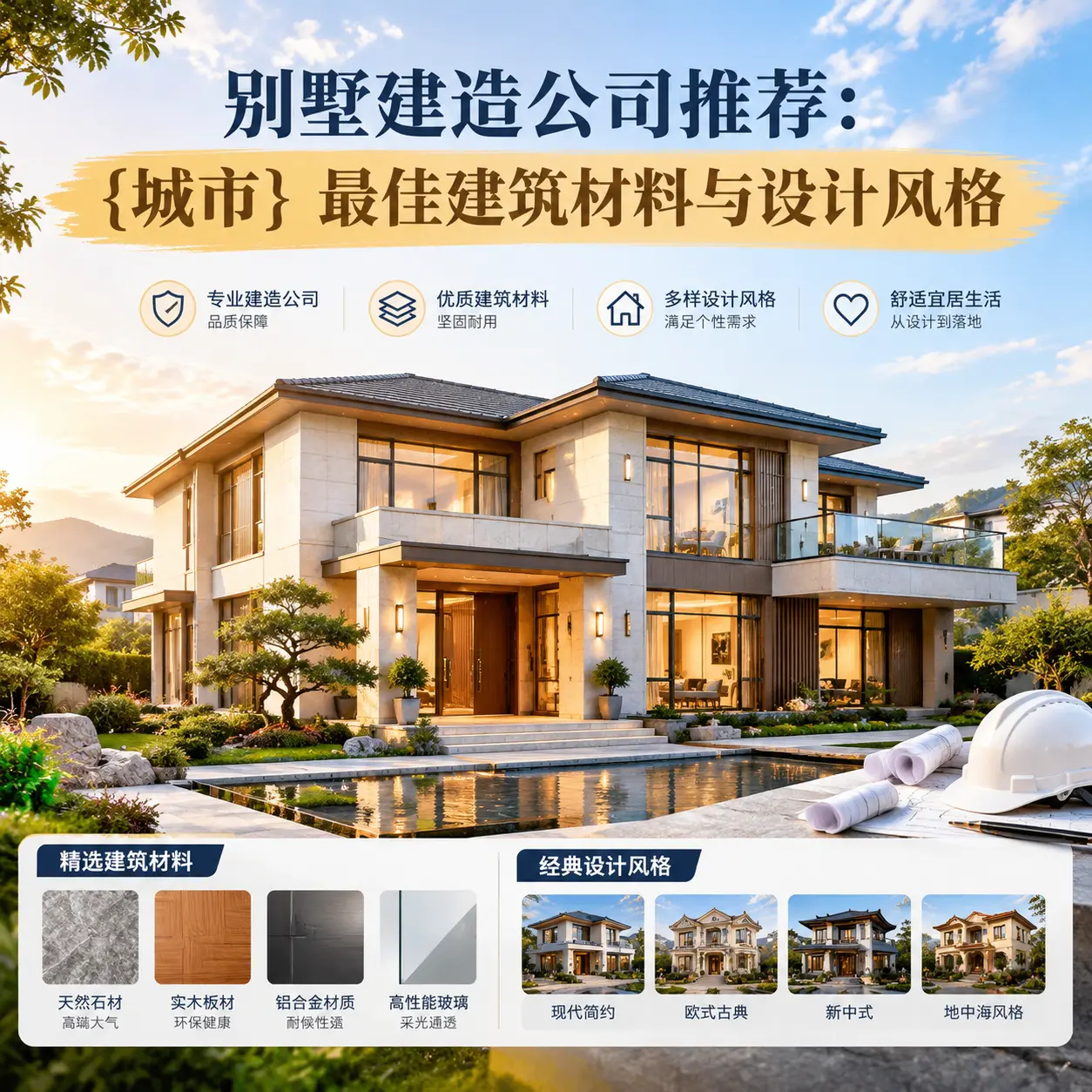 别墅建造公司推荐: 云岩 最佳建筑材料与设计风格