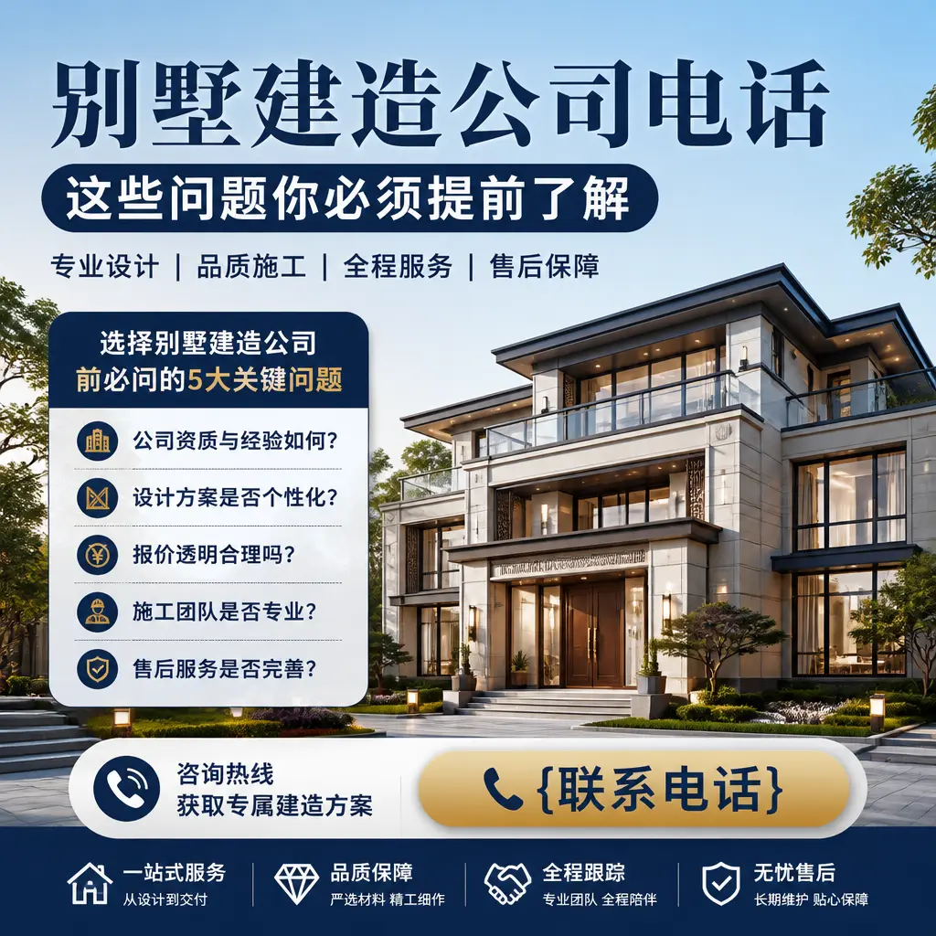 云岩别墅建造公司电话,这些问题你必须提前了解