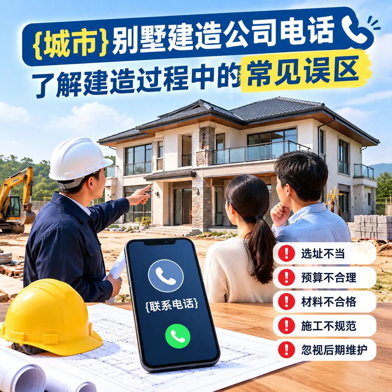 云岩别墅建造公司电话,了解建造过程中的常见误区