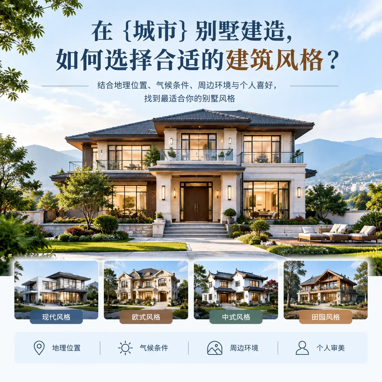 在 云岩 别墅建造,如何选择合适的建筑风格?
